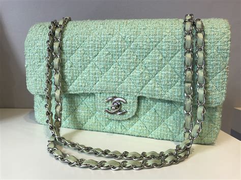 Borse Chanel in Tela Verde 